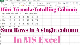 How to Make a Totaling Column Formula in Excel  Using Microsoft Excel [upl. by Mcafee]