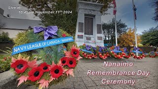 Nanaimo  Remembrance Day Ceremony 2024 [upl. by Alhan]