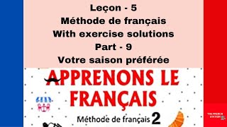 Apprenons le français2 Méthode de français Leçon5 Part9 [upl. by Elna]