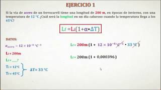 Dilatación Lineal Ejercicio 1  con manejo de CALCULADORA [upl. by Sixel]