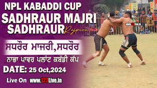 Live NPL Kabaddi CupSadhraur MajriSadhraur Rajpura 25 Oct2024 [upl. by Eeliah]