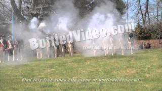 Colonial Soldiers Unload a Musket Volley on British Soldiers [upl. by Enicar659]