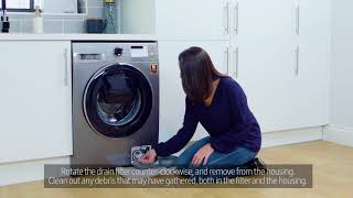 How To Clean Your Washing Machine Filter  Samsung UK [upl. by Cyprio119]