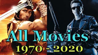 Arnold Schwarzenegger All Movies 1970  2020 [upl. by Daggett]