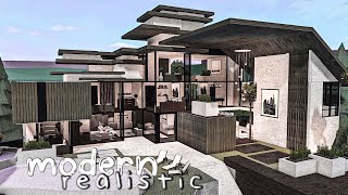 Bloxburg Realistic Modern Hillside House  house build [upl. by Avonasac]