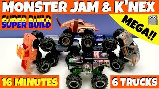 MONSTER JAM amp KNEX Mega 16 Minute 6 Monster Truck Super Build  Grave Digger [upl. by Karolyn974]