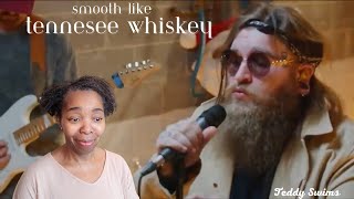 First time hearing Teddy Swims  Tennessee Whiskey Live from our Basement Reaction [upl. by Gittle]