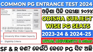 COMMON PG ENTRANCE TEST 2024ODISHA PG ENTRANCE TEST 2024କେଉଁଠି କେତେ PG SEAT ଜାଣନ୍ତୁ cpet odia [upl. by Ruben819]