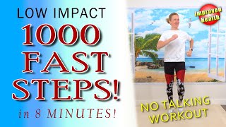 1000 Steps in 8 Minutes  Fast Walking Workout with Improved Health 💗 [upl. by Satsok971]