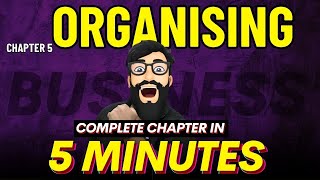 🔥 ORGANISING ONE SHOT 5 MINUTES Complete Chapter Class 12 Business studies [upl. by Ciaphus34]