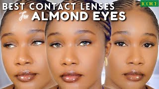 The Most Flattering amp Natural Contact Lenses for Lazy Almond Eyes  Brown Skin Friendly  ft ICOICE [upl. by Inava791]