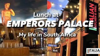 Lunch at Emperors Palace  My life in South Africa [upl. by Asseram641]