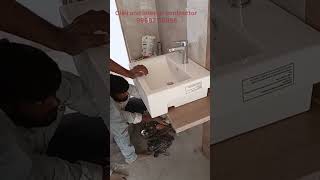 Plumbering work washbasin with tap fitting plumbingwork washbesan tap [upl. by Arol]