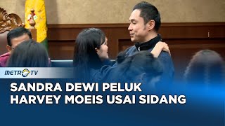 Saat Sandra Dewi Izin Memeluk Harvey Moeis usai Persidangan [upl. by Sewole]