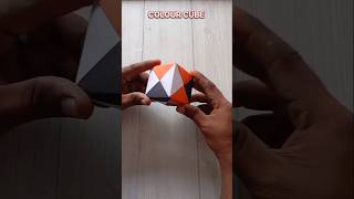 COLOUR CUBE ORIGAMI TUTORIAL HOW TO MAKE EASY COLORED CUBE PAPERCRAFT FOLDING [upl. by Ernaline524]