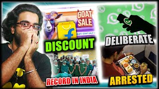 Flipkart GOAT Discount Sale Whatsapp E Challan Scam Air India Passenger Arrest For Food Rejection [upl. by Wassyngton]