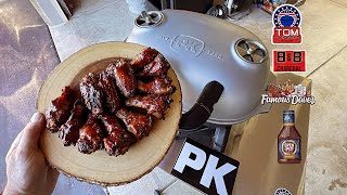 The Best Chicken Wings Ever  On The PK GO Portable Charcoal Grill  Awesome [upl. by Nahgam]