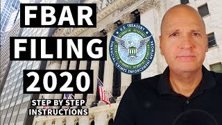 FBAR And Filing FinCEN Form 114  Step By Step Instructions For Reporting Offshore Accounts 2020 [upl. by Ellinet624]