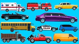 Learning street vehicles  Transportation names of vehicles for kids  Cars for children [upl. by Lacym]