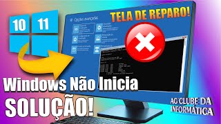 WINDOWS NÃO INICIA Como Recuperar o Windows 10 ou 11  Sem Complicação [upl. by Assecnirp]