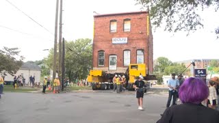 Historic LeeperWyatt building moved to a new Charlotte location Pt 2 [upl. by Adlitam]