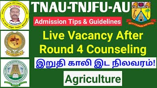 TNAU 2024  Live Vacancy After Round 4 Counseling ktvschool tnau [upl. by Rephotsirhc907]