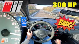 TUNED AUDI S3 8L TOP SPEED RUN ends with a BIG BANG on AUTOBAHN [upl. by Kazue]