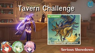 Tavern Challenges  Golden Wolflords Constriction Serious Showdown  Genshin Impact TCG 52 [upl. by Nosyrb]