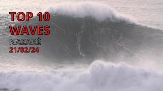 TOP 10 BEST WAVES of NAZARÉ 210224 [upl. by Viscardi907]