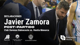 DECLARACIONES · Javier Zamora Club Ourense Baloncesto vs Hestia Menorca [upl. by Dion]