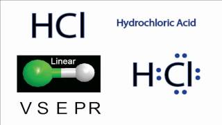 HCl Molecular Geometry  Shape and Bond Angles hydrochloric acid [upl. by Tutto693]