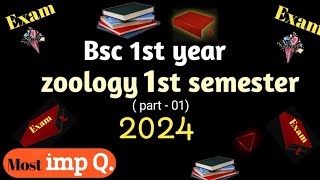 Bsc 1st year zoology 1st semester most important question 2024  bsc1stpaperzoology [upl. by Gerg678]