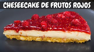 Clásico Postre Cheesecake de Frutos Rojos sin Horno  Abelca [upl. by Eugeniusz]