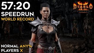 SICK NEW ASSASSIN WORLD RECORD SPEEDRUN  5720 IGT  5903 RTA  DIABLO 2 RESURRECTED [upl. by Comyns922]