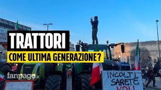 Protesta dei trattori come Ultima Generazione Fratelli dItalia quotNo quelli sono ecotalebaniquot [upl. by Breh]