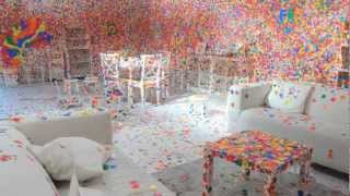 Yayoi Kusamas Obliteration Room  TateShots [upl. by Nylirrehs842]