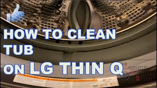 How to clean the tub on the LG ThinQ Washer Dryer [upl. by Eirruc]