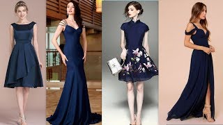 MODA TENDENCIAS 2018  VESTIDO DE COLOR AZUL [upl. by Joris]