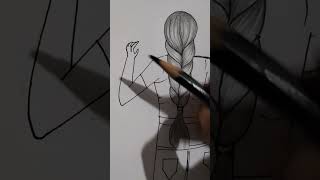 Simple drawing fo girl 💗💞simpledrawingstepbystep girldrawing viralvideo 💗💞 [upl. by Dyraj174]