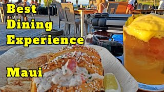 Best Dining Experience Maui Merrimans Kapalua Stunning Food Sunsets [upl. by Gnen]