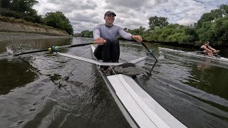 Overtaken by a faster sculler on Thames [upl. by Suivatnom]