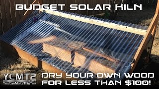 Budget DIY Solar Kiln to Dry Wood  How To [upl. by Esme]