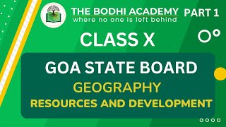 CLASS 10TH  GOA BOARD  CHAPTER 1  RESOURCES AND DEVELOPMENT  PART 1 [upl. by Annahsed]