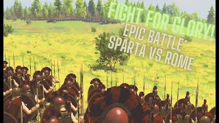 Epic Spartan Glory Mount amp Blade 2 Bannerlord Battle  Sparta vs Rome Showdown [upl. by Caylor]