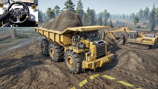 Ultimate Transporting a Heavy Big Size Stone Load With Z2 CAT 770Z Coalminer  Logitech G29 Gameplay [upl. by Sedrul838]