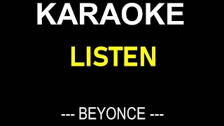 LISTEN KARAOKE BY BEYONCE  NO MUSIC BACKGROUND  LYRICS TEXT ONLY DISPLAY [upl. by Moser]