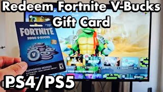 How to Redeem Fortnite VBucks Gift Card to PS4PS5 step by step [upl. by Eiznek]