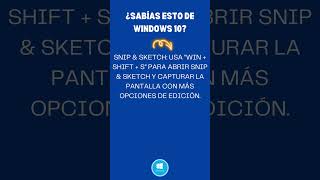 ¿Cómo hacer una captura de pantalla en Windows 10 en 10 segundos [upl. by Selimah]