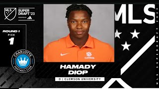 Hamady Diop Selected by Charlotte FC as the 1 Overall Pick in the 2023 MLS SuperDraft [upl. by Aehsat]