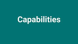 Capabilities Meaning and Pronunciation [upl. by Ardnat]